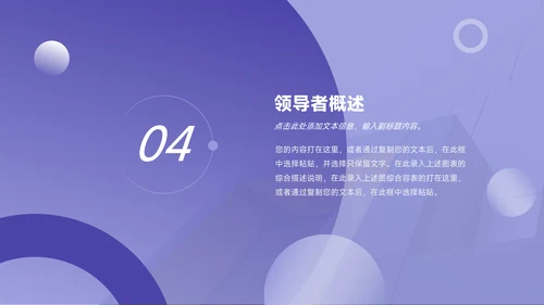 紫色领导与领导力企业培训PPT模板
