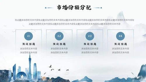 水墨山水风企业品牌宣传介绍PPT公司介绍