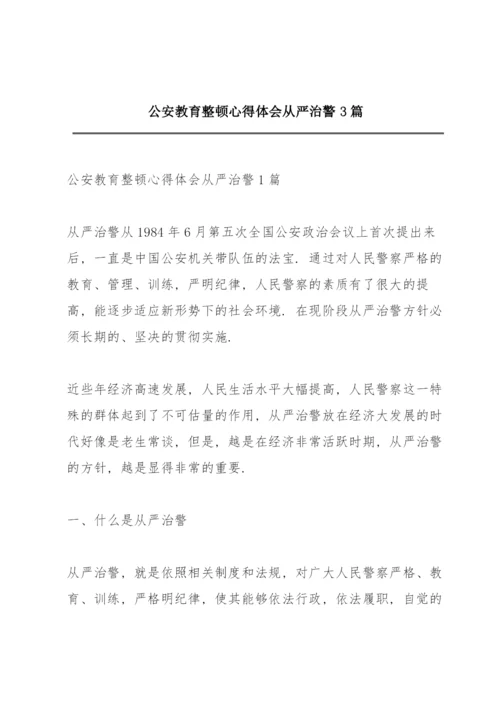 公安教育整顿心得体会从严治警3篇.docx