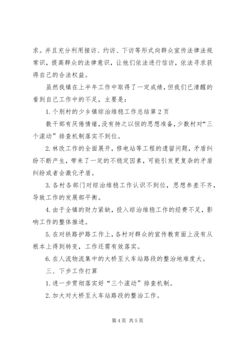 乡镇综治维稳工作总结.docx