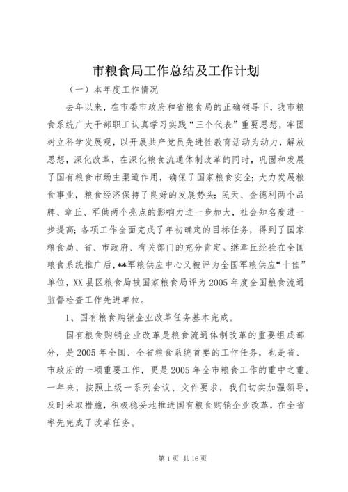 市粮食局工作总结及工作计划 (2).docx