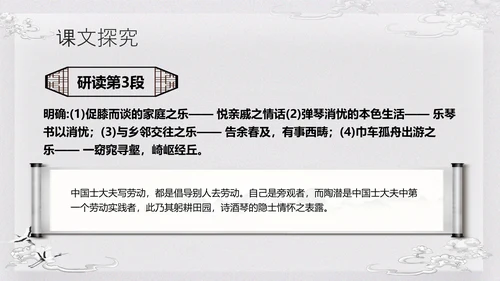 浅色古风归去来兮辞并序高一语文下册PPT课件PPT模板宣传P