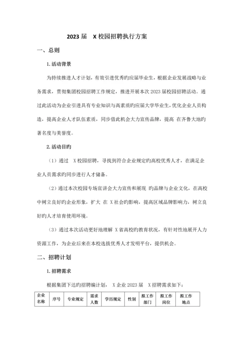 校园招聘执行方案.docx