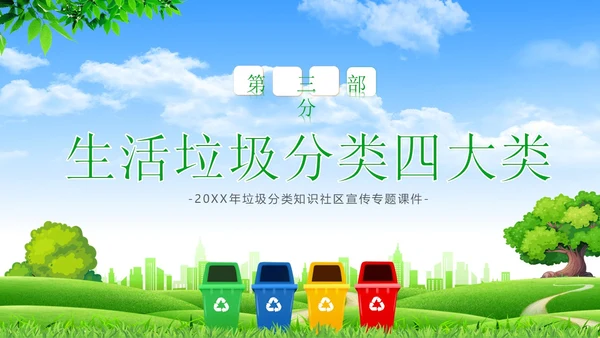 垃圾分类知识社区宣讲专题培训PPT课件