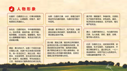陈忠实《白鹿原》读书分享PPT模板