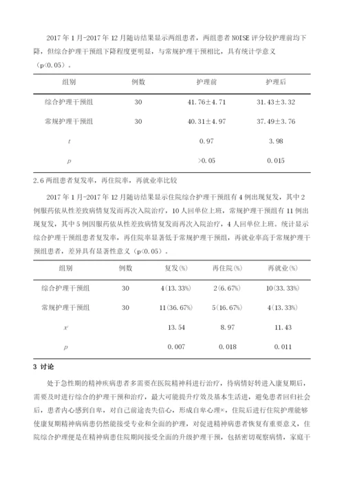 综合护理在精神科住院患者恢复期的影响.docx