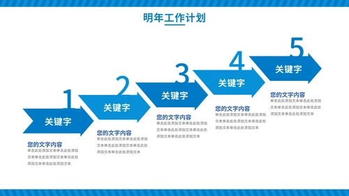 蓝色几何图形工作报告年中汇报PPT模板