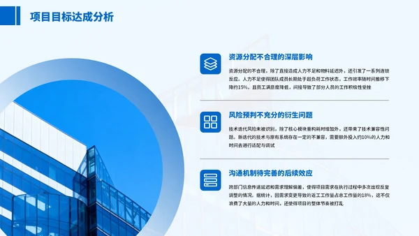 蓝色商务项目管理总结汇报PPT模板