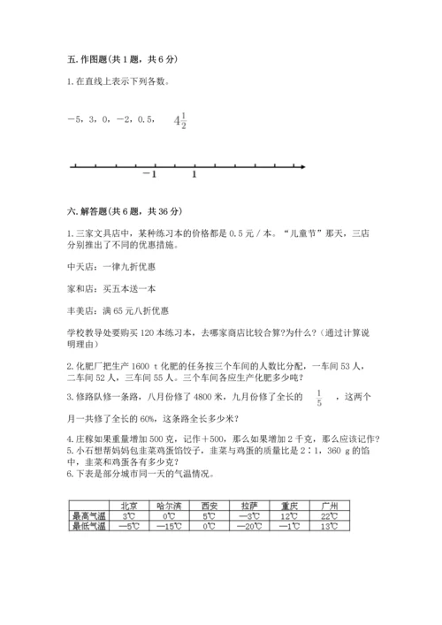 人教版六年级下册数学期末测试卷含答案（精练）.docx