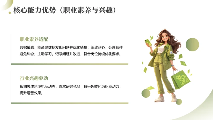 英语专业大学生职业生涯规划大学生生涯发展展示PPT模版