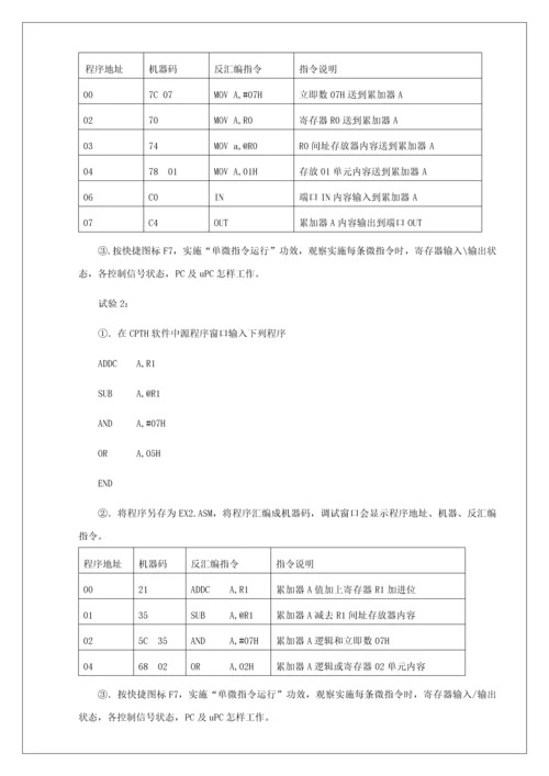 计算机组成专业课程设计实验.docx