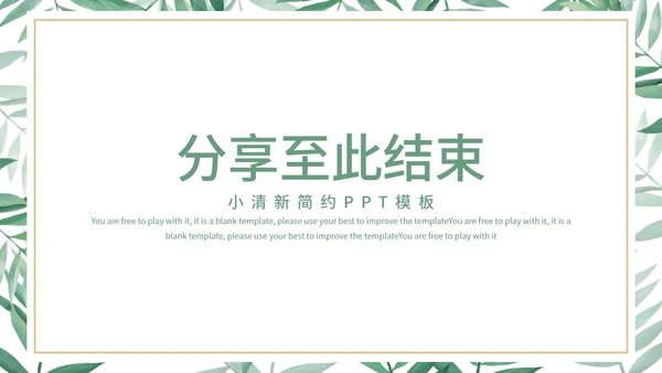小清新简约社会实践综合报告PPT模板