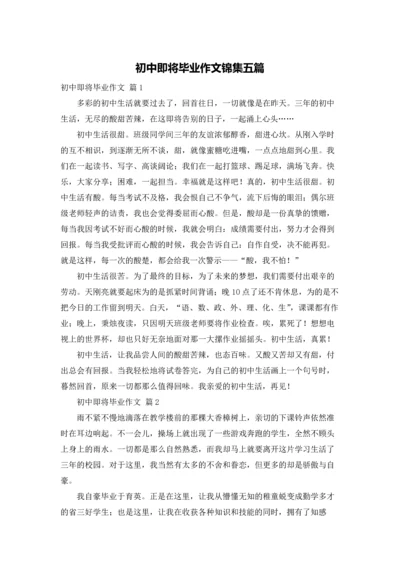 初中即将毕业作文锦集五篇.docx