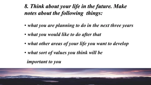 Module 8 My  future  life Unit 3 Language in use  