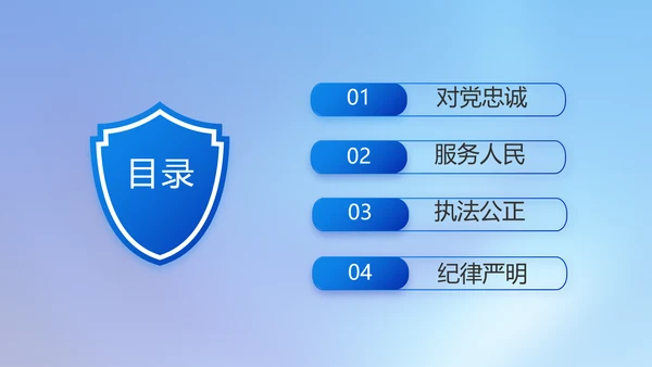 忠诚正义秉公执法公安警察动态PPT