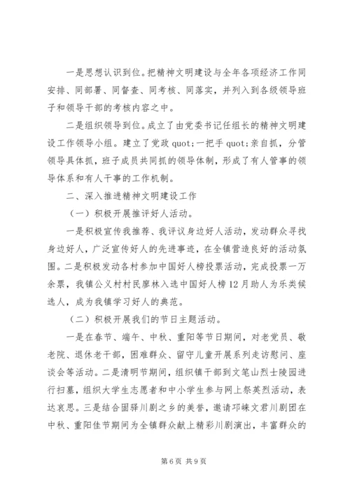 乡镇精神文明自查报告范文.docx