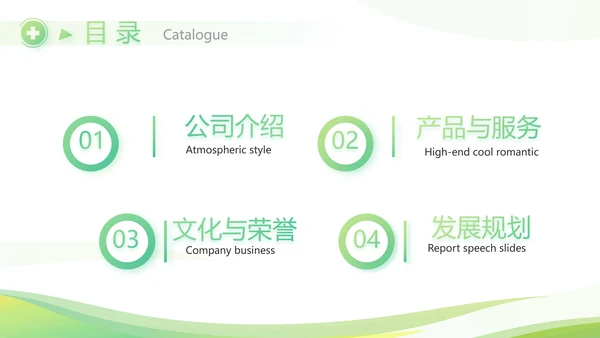 绿色清新大气医药公司宣传介绍PPT