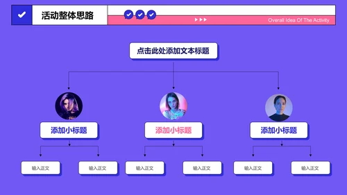 紫色简约扁平营销策划PPT演示模板