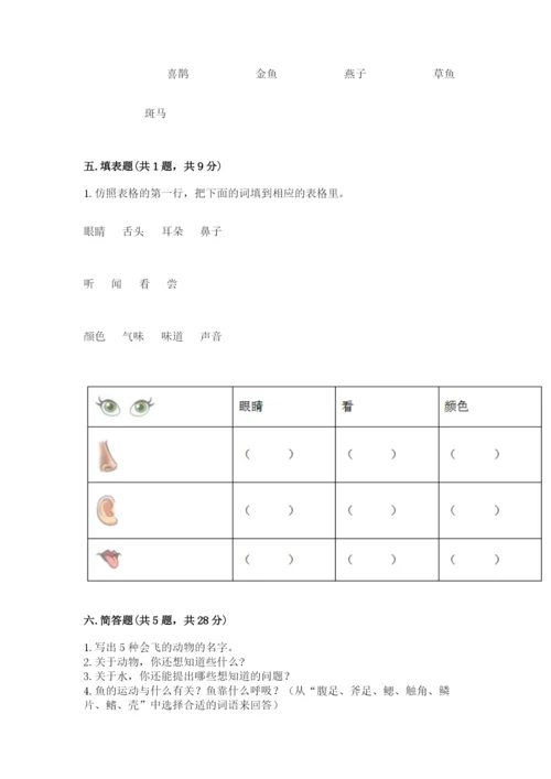 教科版一年级下册科学期末测试卷及完整答案（易错题）.docx