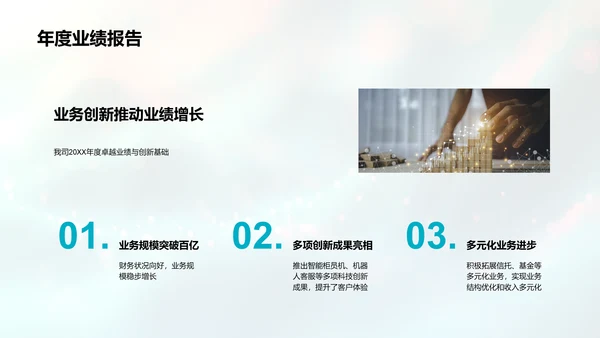 银行业年度报告PPT模板