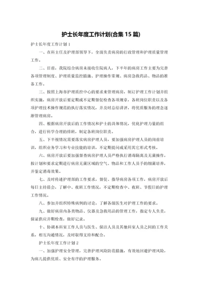 护士长年度工作计划(合集15篇).docx