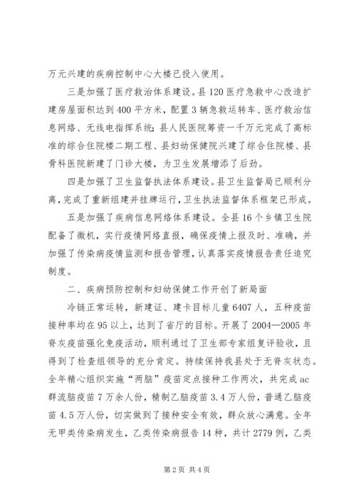 在全县卫生工作会议上的工作报告 (2).docx