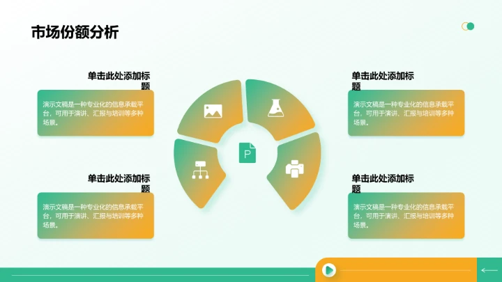 绿色简约风年中运营数据分析PPT