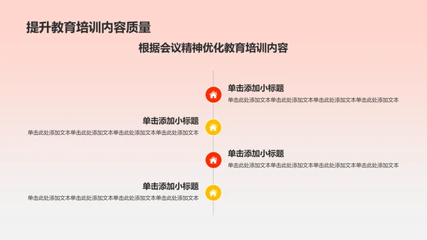 红色喜庆风全面深入学习会议精神PPT模板