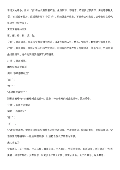 2023年小升初古文考题.docx
