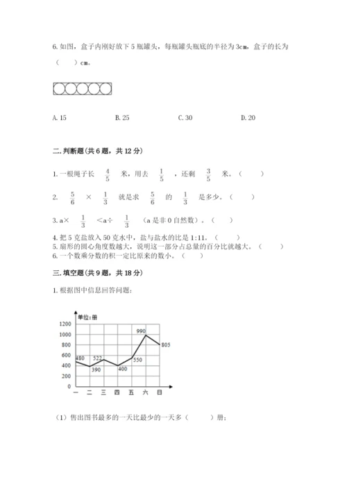 小学数学六年级上册期末考试试卷及完整答案【网校专用】.docx