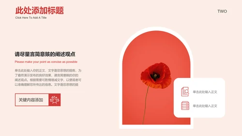 红色清新风总结汇报通用PPT演示模板