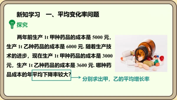 人教版数学九年级上册21.3.2  变化率与利润问题课件（共26张PPT）