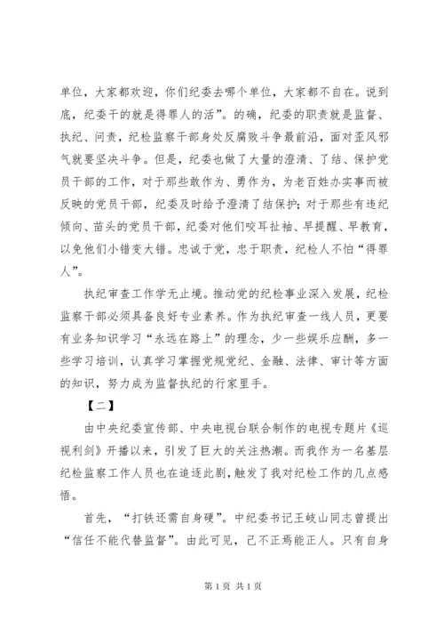 纪检监察干部工作感悟八篇.docx