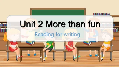 Unit 2 More than fun Reading for writing 课件-新外研版（2