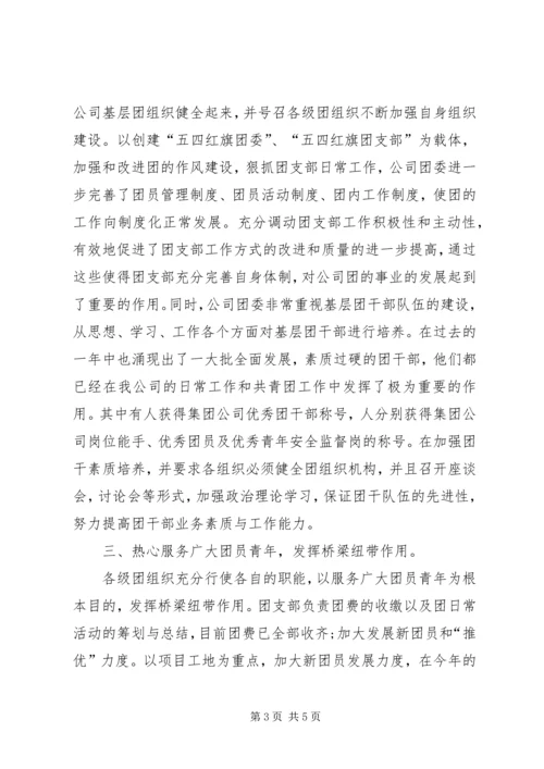 公司五四红旗团委申报材料.docx