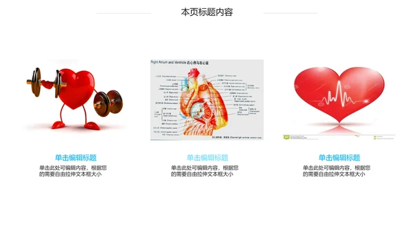 蓝色心脏医疗医学解剖研究ppt动态模板