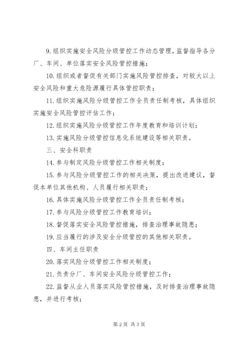 公司安全风险分级管控和隐患排查治理责任制.docx