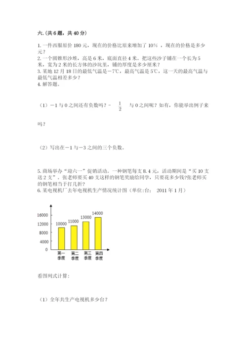 小学毕业班数学检测卷含完整答案【历年真题】.docx