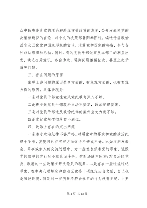 强党性方面存在的问题.docx