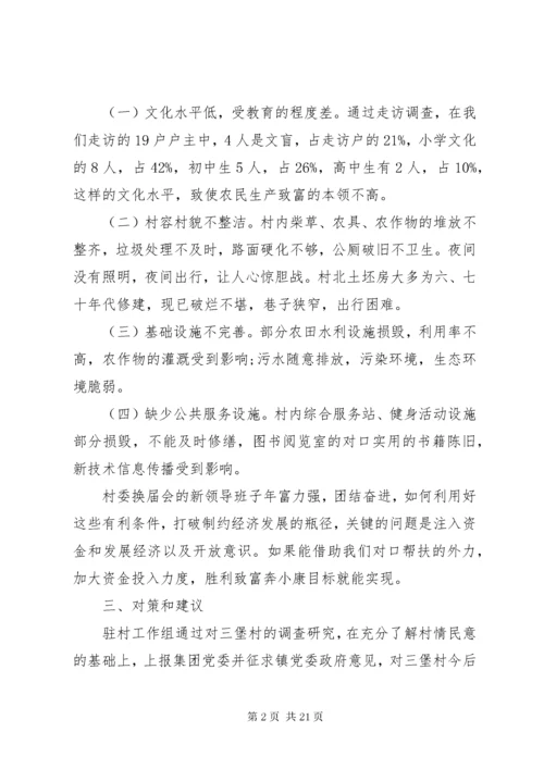 第一篇：驻村工作组村情调研报告.docx
