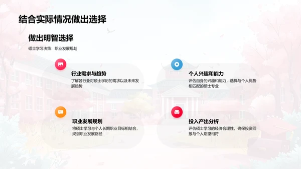 硕士学位就业导航PPT模板