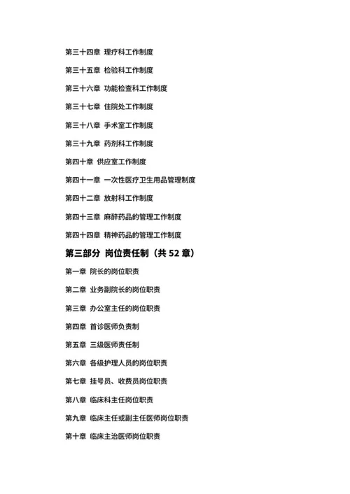 医院规章制度简介word模板