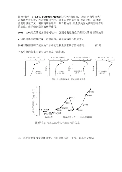 地下水化学成分形成的主要影响因素