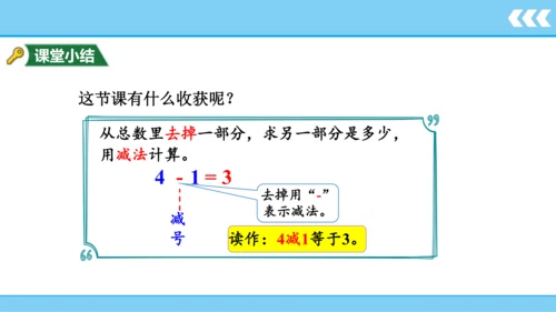 人教版数学一年级上册3 5以内数的认识和加减法第6课时 减法  课件（共20张PPT）