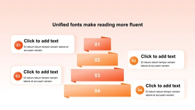 渐变纯文字PPT棱锥