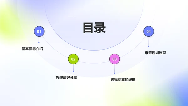 蓝色渐变风大学生新生自我介绍PPT模板