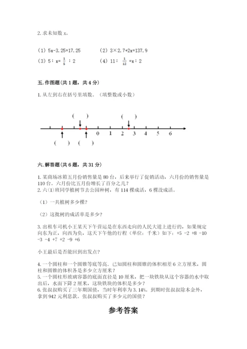 小升初数学期末测试卷推荐.docx