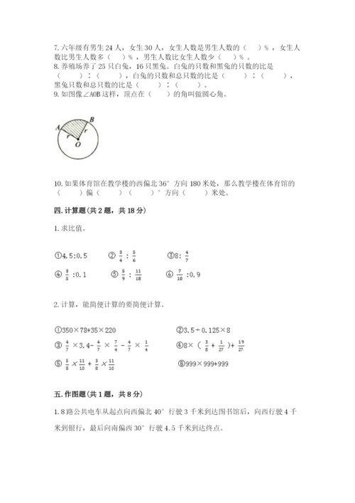 2022人教版六年级上册数学期末测试卷（精华版）.docx