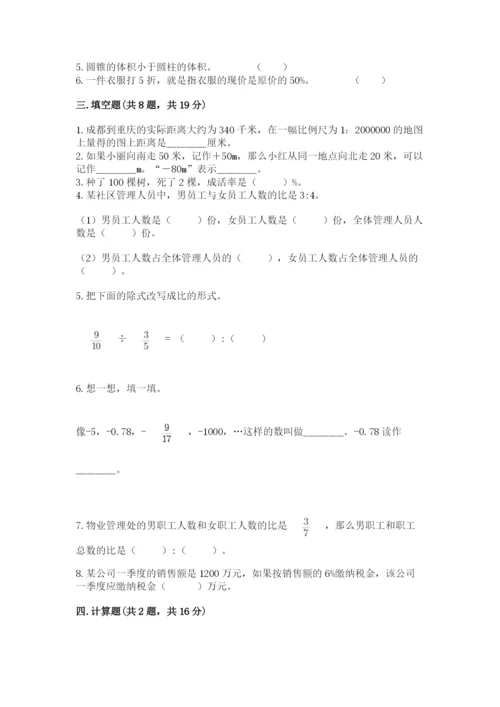 眉山地区小升初数学测试卷有答案.docx