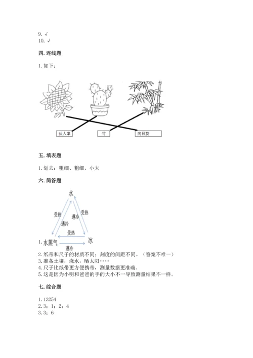教科版科学一年级上册期末测试卷有完整答案.docx